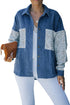 Patchwork Corduroy Buttoned Shirt Jacket